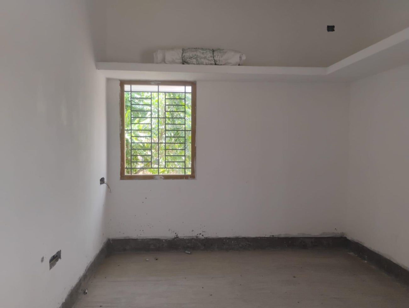 Room plastered and painted, waiting on joinery