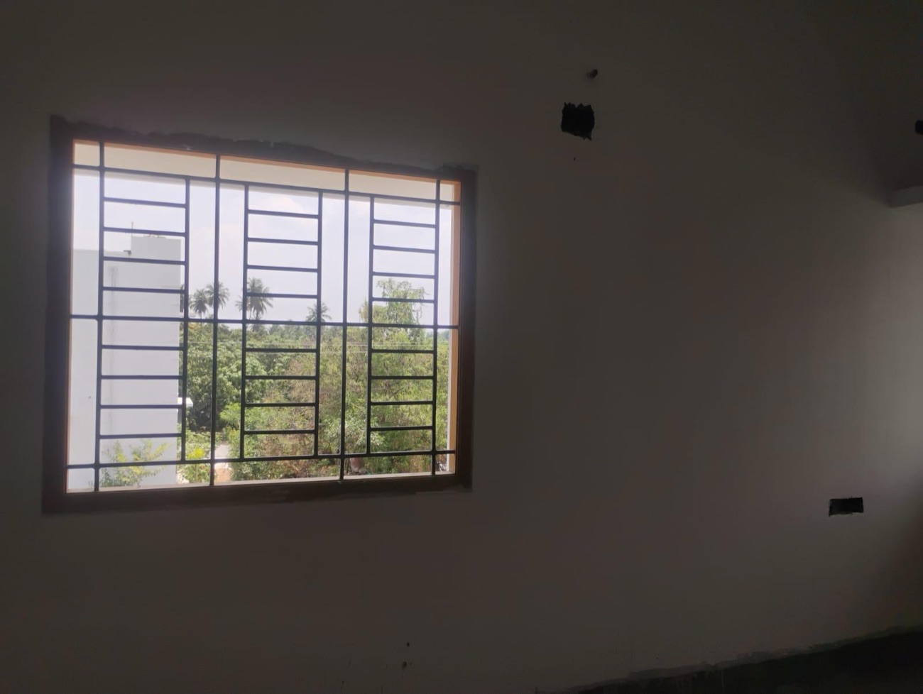 Window in and walls floated smooth